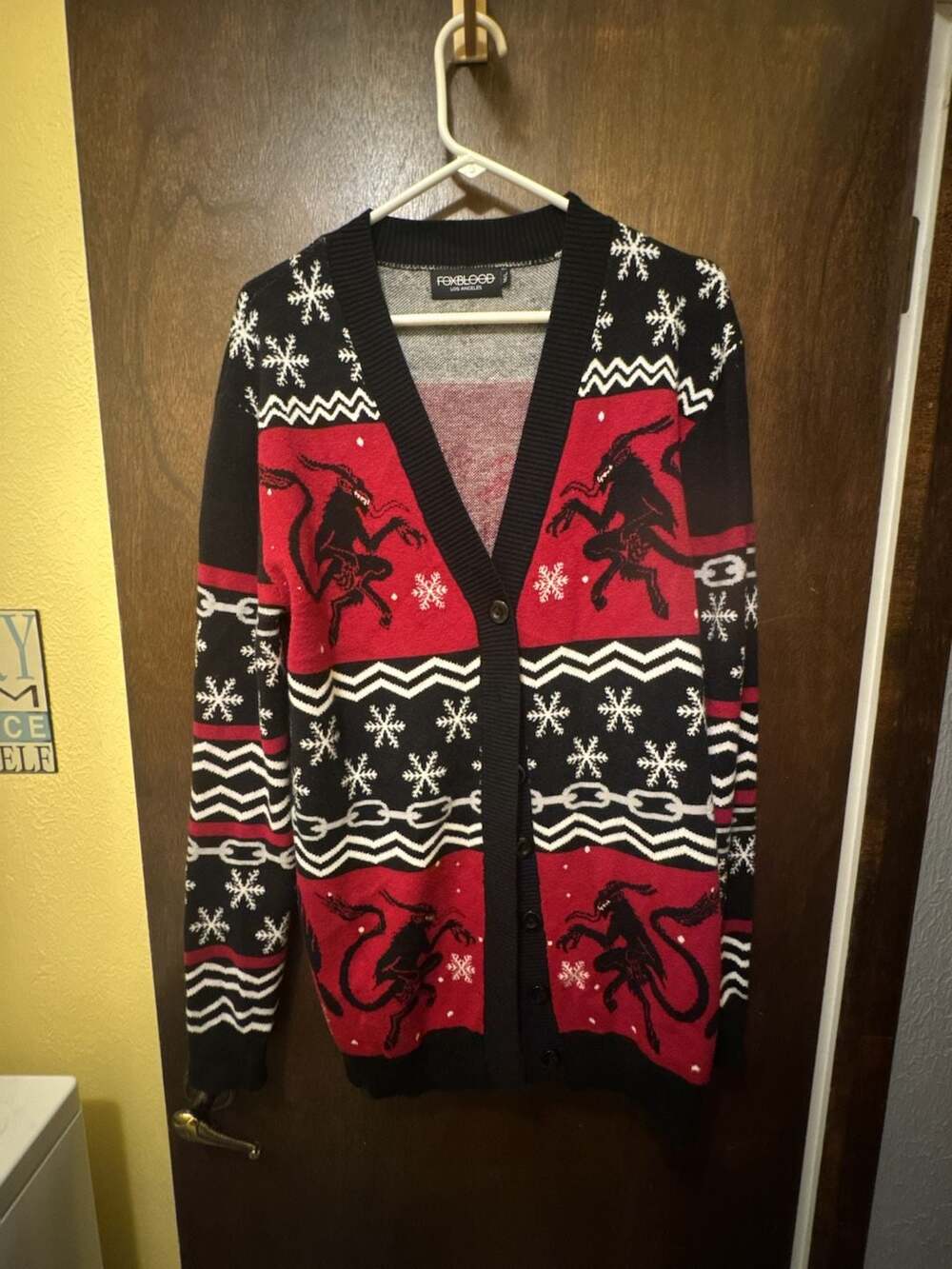 Krampus Cardigan Sweater - Foxblood